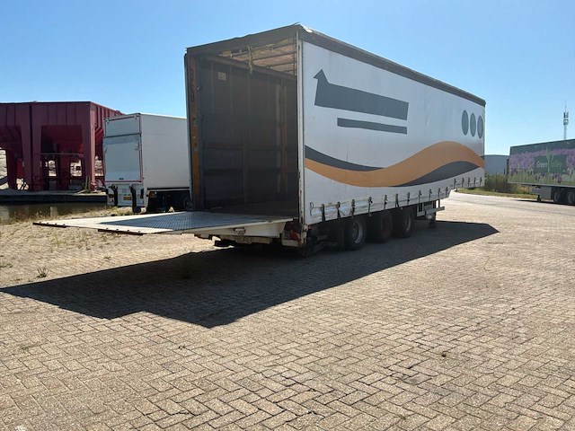 2001 burg semi dieplader oplegger schuifzell / schuifdak - afbeelding 5 van  19