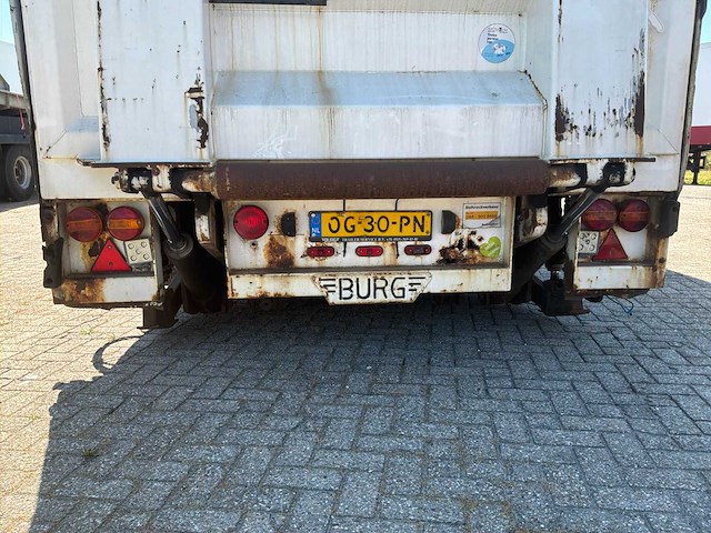 2001 burg semi dieplader oplegger schuifzell / schuifdak - afbeelding 9 van  18