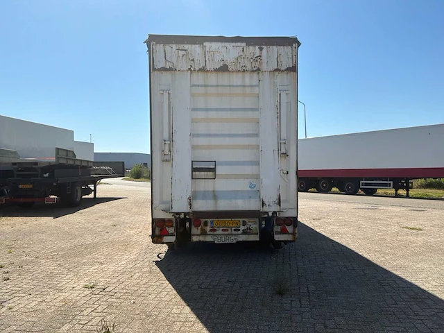2001 burg semi dieplader oplegger schuifzell / schuifdak - afbeelding 9 van  19