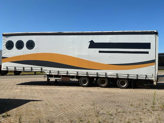 2001 burg semi dieplader oplegger schuifzell / schuifdak - afbeelding 17 van  19