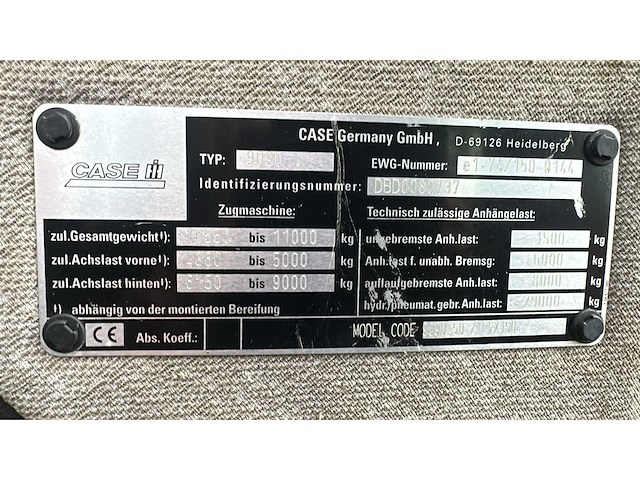 2001 case cvx 150 vierwielaangedreven landbouwtractor - afbeelding 3 van  11