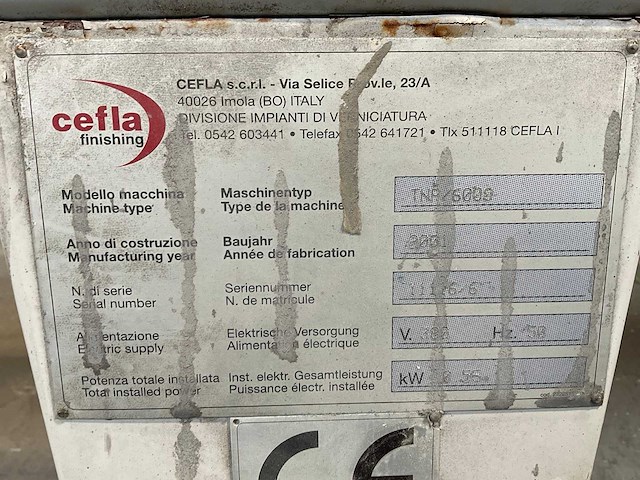 2001 cefla tnp 6000 transportband - afbeelding 4 van  5