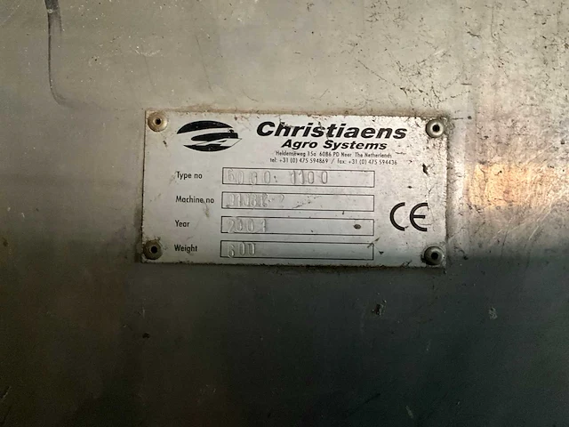 2001 christiaens 6000-1100 prei afkortmachine - afbeelding 8 van  8