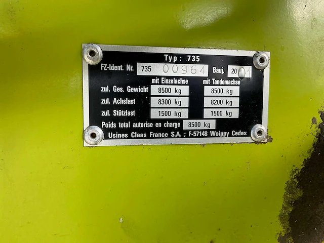 2001 claas quadrant 2200 roto cut balenpers - afbeelding 14 van  21