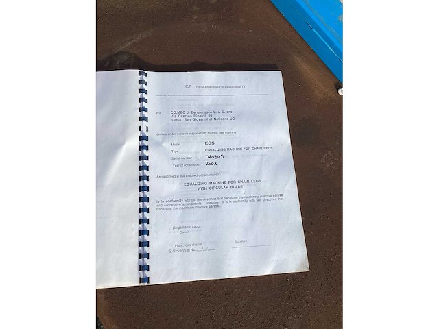 2001 comec eguagliatrice egs stoelpoot machine - afbeelding 10 van  15