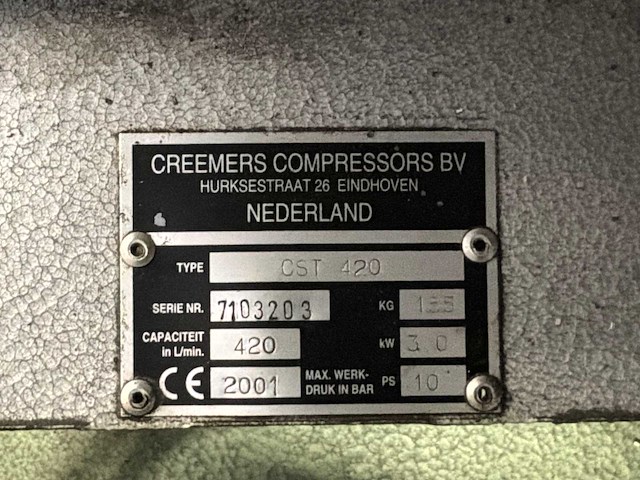 2001 creemers cst420 zuigercompressor - afbeelding 3 van  11