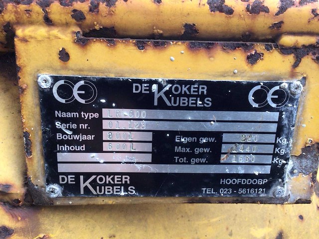 2001 de koker kubels lr600 betonkubel - afbeelding 6 van  7