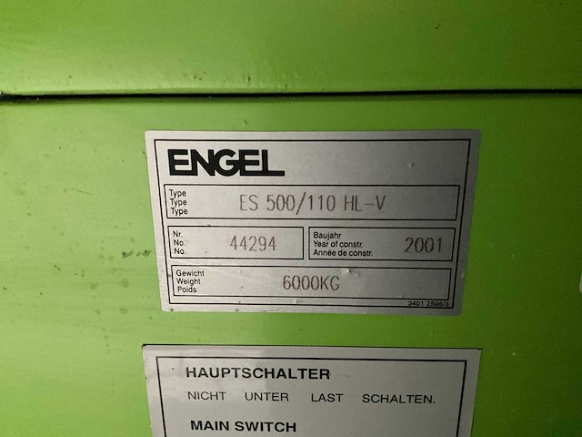 2001 engel es 500/100hl-victory spuitgietmachine - afbeelding 6 van  8