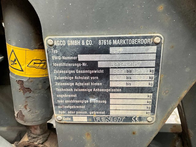 2001 fendt xylon 520 vierwielaangedreven landbouwtractor - afbeelding 42 van  42