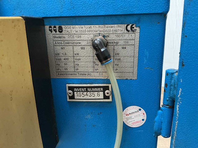 2001 gge dce 1/25 lasdampafzuiginstallatie - afbeelding 2 van  10