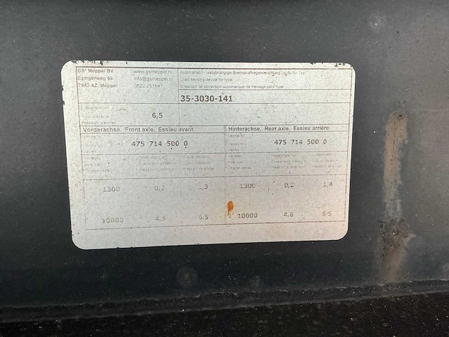 2001 gs aic-2000 aanhangwagen voor wisselopbouw - afbeelding 6 van  24