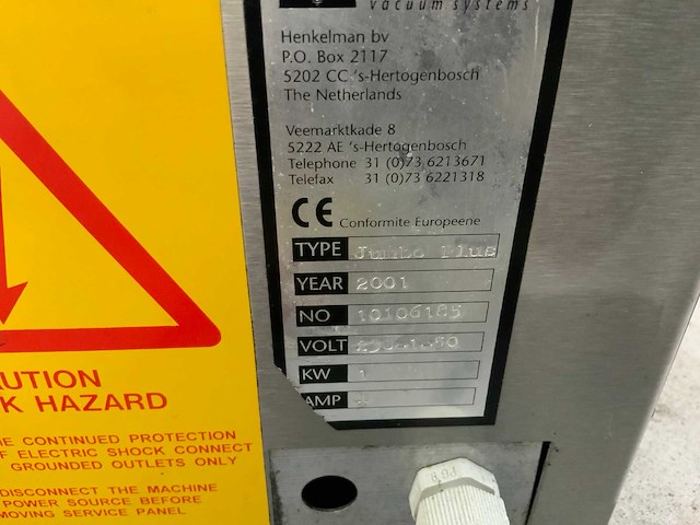2001 henkelman jumbo plus vacuümmachine - afbeelding 3 van  3