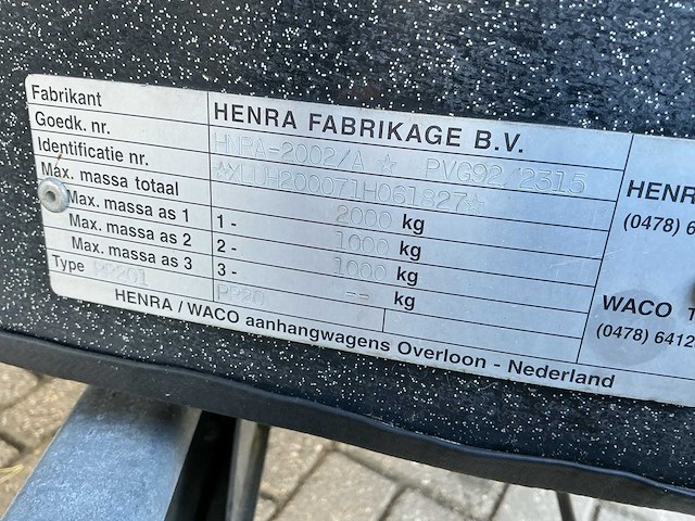 2001 henra chevalier pp201 paardentrailer - afbeelding 7 van  15