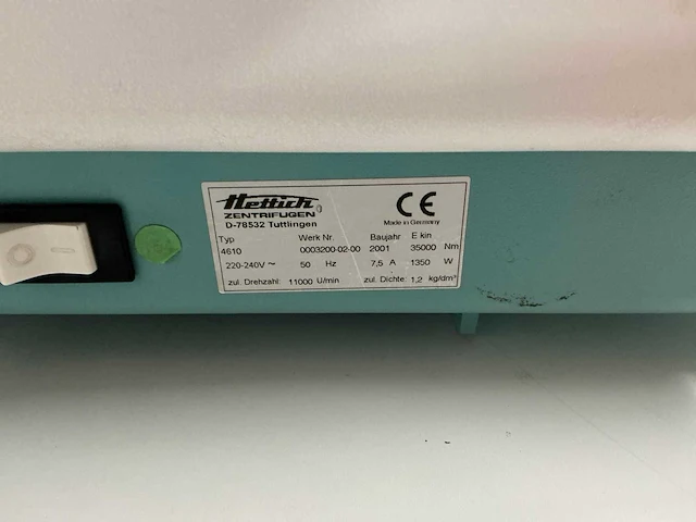 2001 hettich rotina 46r centrifuge - afbeelding 6 van  6