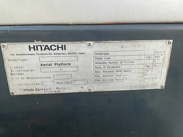 2001 hitachi hx 140 b hoogwerker - afbeelding 10 van  23