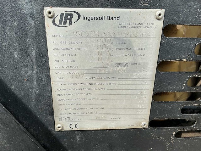2001 ingersoll rand r 1090 luchtcompressor - afbeelding 10 van  21