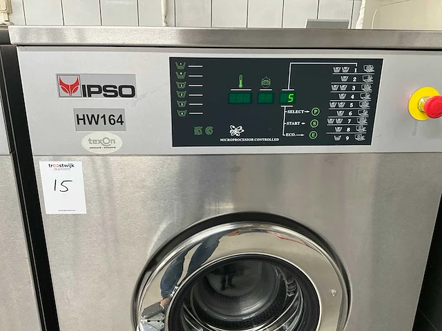 2001 ipso hw164c industriële wasmachine - afbeelding 2 van  6