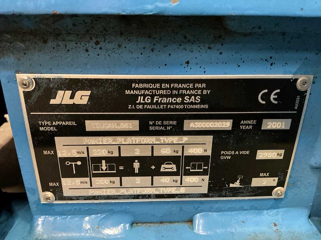 2001 jlg toucanl851 hoogwerker - afbeelding 17 van  24