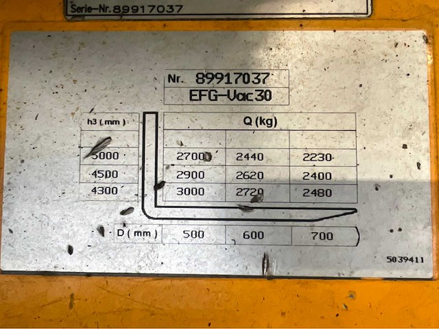 2001 jungheinrich efg-vac 30 g115-500dz vorkheftruck - afbeelding 15 van  23