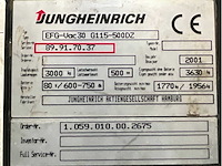 2001 jungheinrich efg-vac 30 g115-500dz vorkheftruck - afbeelding 16 van  23