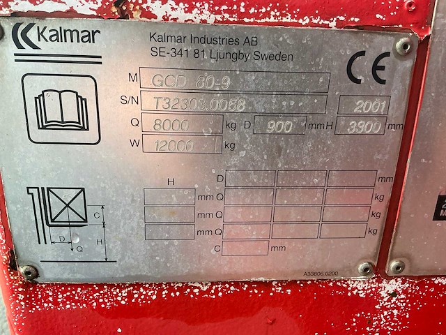 2001 kalmar gcd 80-9 vorkheftruck - afbeelding 7 van  19