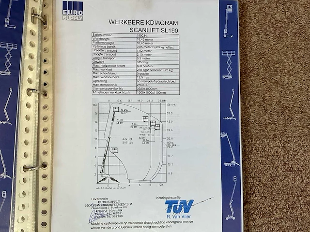 2001 kesla sl190d hoogwerker - afbeelding 8 van  30