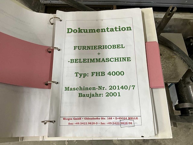 2001 kuper fhb 4000 fineerschaaf-/lijmmachine - afbeelding 8 van  16
