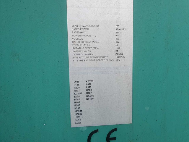 2001 lta 10 g3 noodstroomgenerator 250kva - afbeelding 4 van  10
