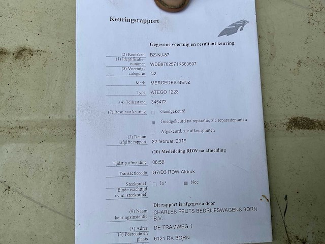 2001 mercedes-benz atego 1223 paardenvrachtwagen – 231 pk – marge - afbeelding 9 van  10