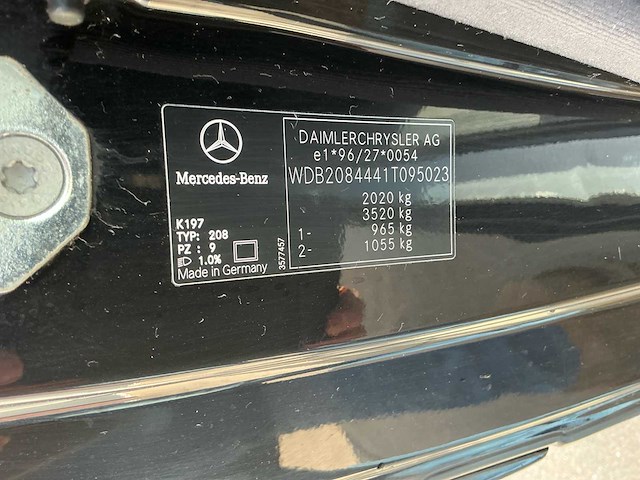 2001 mercedes-benz clk-klasse cabrio 200 k. elegance personenauto - afbeelding 8 van  11