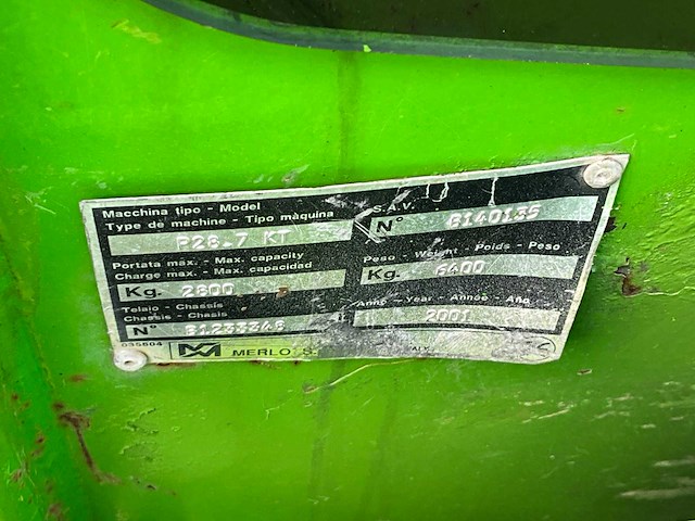 2001 merlo p28.7 kt verreiker 7 meter - afbeelding 17 van  19