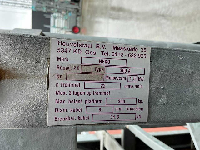 2001 neko 300a bouwlift - afbeelding 5 van  12