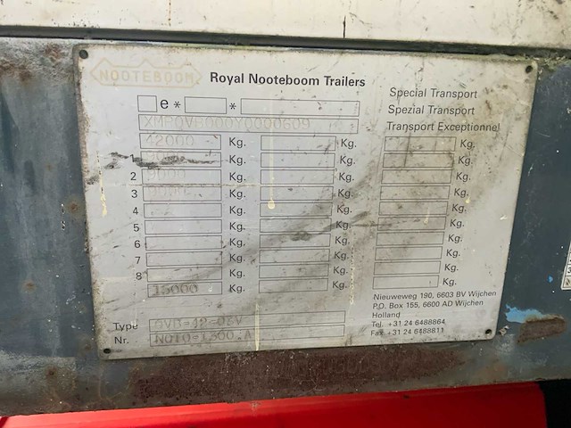 2001 nooteboom ovb-42-03v oplegger - afbeelding 16 van  18