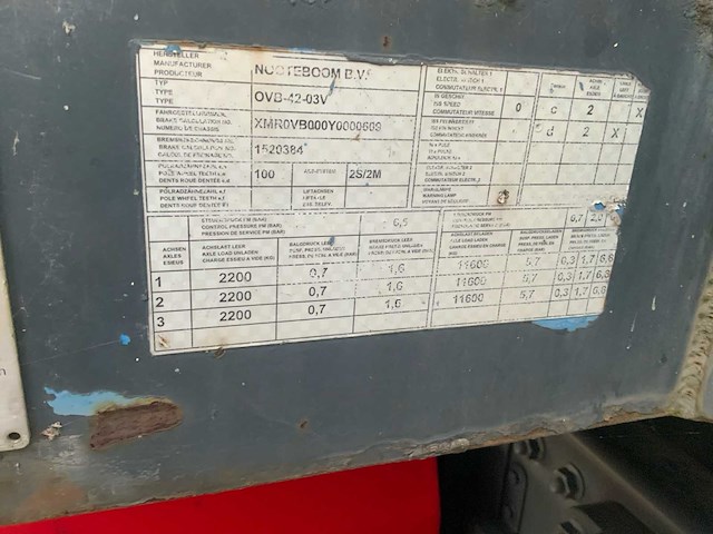 2001 nooteboom ovb-42-03v oplegger - afbeelding 17 van  18