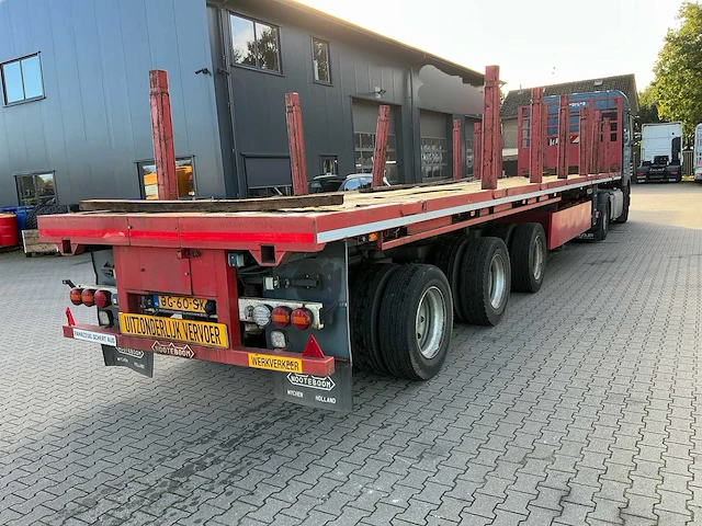 2001 nooteboom ovb-55-03v uitschuifbare vlakke trailer 29 meter - afbeelding 33 van  35