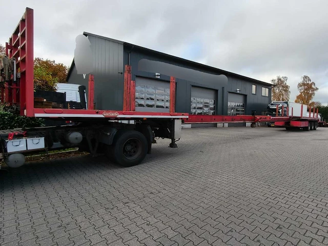 2001 nooteboom ovb-55-03v uitschuifbare vlakke trailer 29 meter - afbeelding 12 van  29