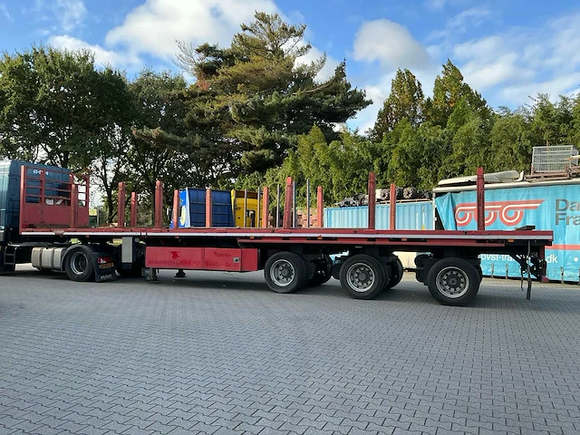 2001 nooteboom ovb-55-03v uitschuifbare vlakke trailer 29 meter - afbeelding 20 van  29
