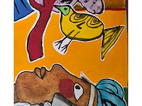 2001 offset print corneille ‘la peintre et sa muse’ - afbeelding 2 van  2