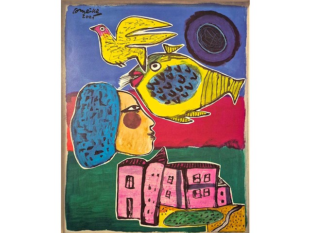 2001 offset print corneille ‘petite cite radieuse’ - afbeelding 1 van  2