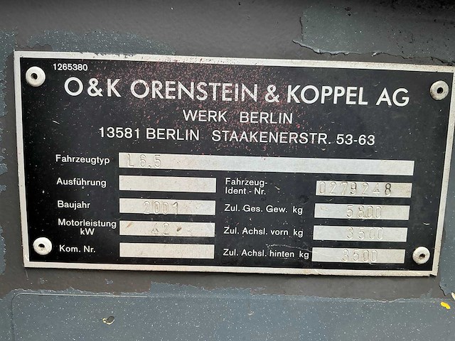 2001 o&k l 6.5 shovel - afbeelding 37 van  42