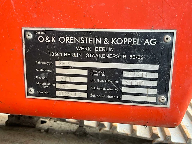 2001 o&k powerline rh 6.5 rupsgraafmachine - afbeelding 27 van  33