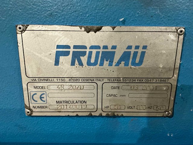 2001 promau 4r 20/d plaatwals - afbeelding 8 van  14
