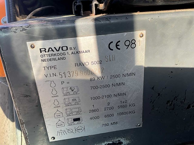2001 ravo 5002-sih straatveegmachine - afbeelding 12 van  15
