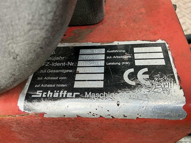 2001 schaffer 550 ts telescopische wiellader - afbeelding 16 van  24