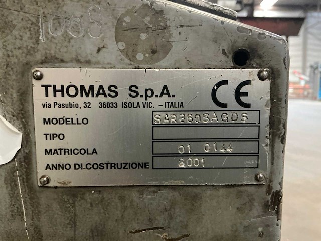 2001 thomas sar 369 sa gds bandzaagmachine - afbeelding 10 van  18