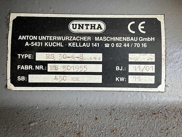 2001 untha rs 30-4-s shredder - afbeelding 2 van  12