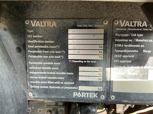2001 valtra m120 4wd landbouwtractor - afbeelding 31 van  39