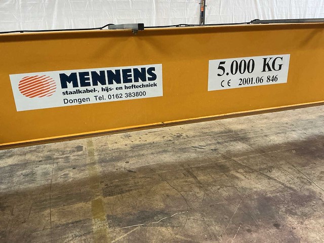 2001 verlinde 5.000 kg x 20,00m bovenloopkraan - afbeelding 10 van  21