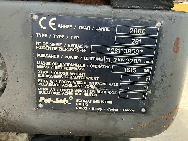 2001 volvo 261 minigraafmachine - afbeelding 25 van  27