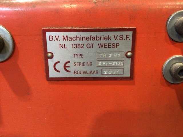 2001 vsf tn 201 bandschuurmachine - afbeelding 3 van  5